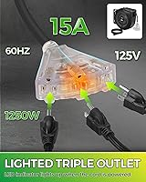 WILAWELS Retractable Extension Cord Reel 60FT 12AWG — image 5