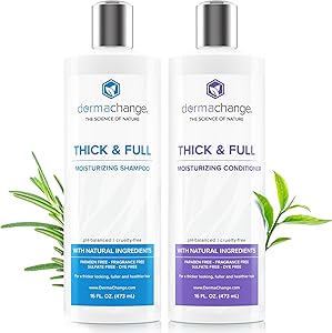 DermaChange Natural Hair Growth Shampoo and Conditioner Set - 16oz Review