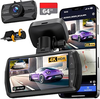 YEECORE H22 4K Dash Cam Front and Rear