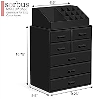 Sorbus Large Makeup Organizer with 12 Drawers — image 2