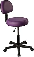 Master Massage Pneumatic Hydraulic Rolling Stool with Backrest, Black — image 7