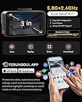 Terunsoul D016 4K Front and Rear Dash Cam — image 4