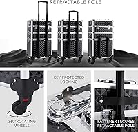 FRENESSA 3 in 1 Rolling Makeup Train Case — image 7