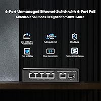 YuLinca 6-Port Gigabit PoE Switch with 4 PoE+ Ports — image 2