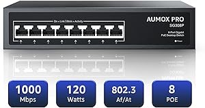 AUMOX PRO SG308P 8-Port PoE Gigabit Switch 120W Review