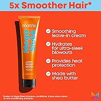 Matrix Mega Sleek Blow Down Smoothing Leave-In Cream, 5.1oz — image 3