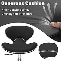 SALONFACTORY Multi-Purpose Adjustable Rolling Stool with Backrest — image 3