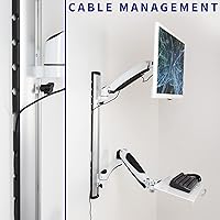 VIVO STAND-SIT1KW Sit-Stand Wall Mount Workstation — image 7