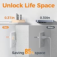 TESSAN Surge Protector Power Strip 25FT with 4 Outlets & 3 USB Ports — image 6