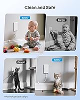 TROND Flat Plug Power Strip with Outlet Cover 10ft — image 6