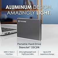 Transcend StoreJet 25C3N 2TB Portable External Hard Drive — image 3