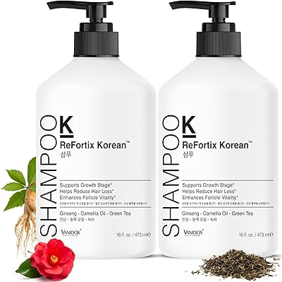 ReFortix Korean Shampoo and Conditioner Set, 16 fl oz