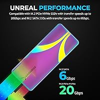 Sabrent Rocket RGB USB-C 20Gbps M.2 SATA/NVMe SSD Enclosure — image 3