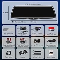 PORMIDO D80 2K Rear View Mirror Dash Cam — image 8