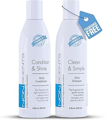 Nonscents Fragrance Free Shampoo and Conditioner Set 8oz