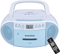 Gelielim Boombox CD and Cassette Player Combo 9224-Blue — image 1