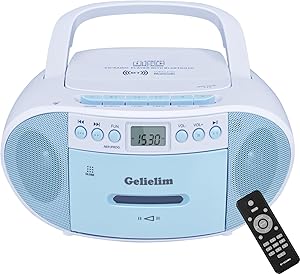 Gelielim Boombox CD and Cassette Player Combo 9224-Blue Review