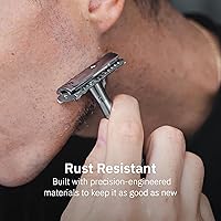 BOVEM Align Razor – Premium Single Blade Razor for Men with Stand and 5 Blade Refills — image 3