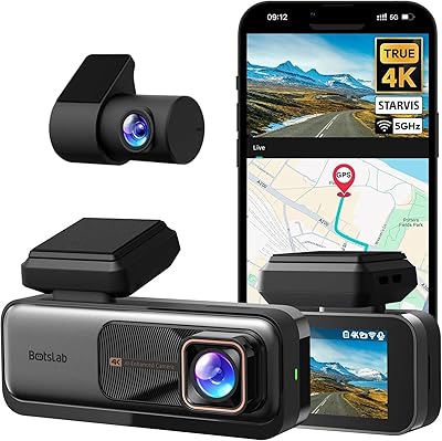 BOTSLAB G980H 4K Dash Cam Front and Rear