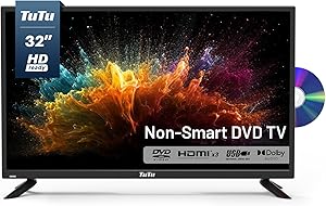 TuTu 24 Inch TV with DVD Player Built-in
