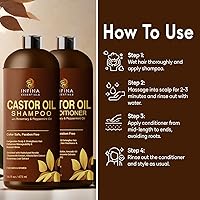 INFINA ESSENTIALS Castor Oil Shampoo and Conditioner Set 16oz — image 4