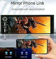 TKOWQM 2025 Wireless CarPlay Android Auto Single Din Radio — image 4