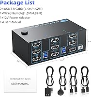 DXchip 8K KVM Switch 3 Monitors 2 Computers — image 9