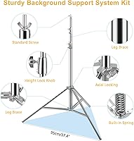 MSKIRA 9.2 x 10 Ft Stainless Steel Backdrop Stand — image 5