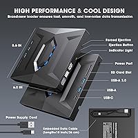 ROOFULL External CD DVD Drive with USB 3.0 Type-C Ports + SD Card Slot — image 7