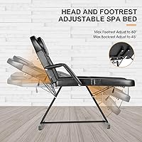 Artist Hand Adjustable Massage Table with Free Barber Stool — image 2