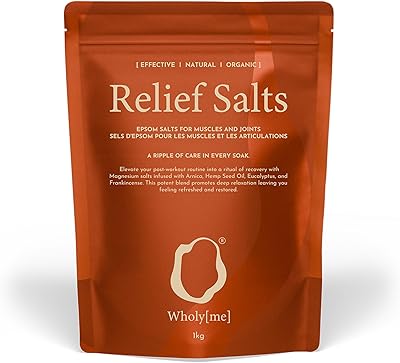 WholyMe Epsom Salt Bath Soak with Arnica, Frankincense, and Eucalyptus - 35oz