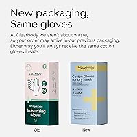 Clearbody Organics 100% Organic Cotton Gloves - 5 Pairs, Medium, White — image 2