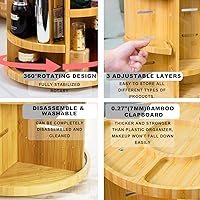 VWV Rotating Bamboo Makeup Organizer — image 6