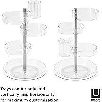 Umbra Pirouette Cosmetic Organizer, Large Capacity - Clear/Nickel — image 5