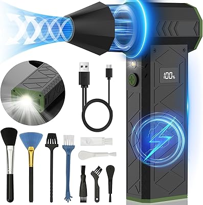 AUKZON Compressed Air Duster with Flashlight