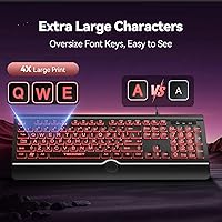 TECKNET Large Print Backlit Keyboard — image 2