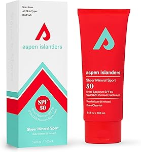 Sheer Mineral Sport Sunscreen Lotion SPF 50, 3.4oz Review