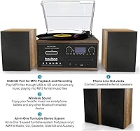 Boytone BT-58W Bluetooth Record Player Turntable — image 2