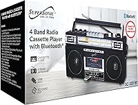 Supersonic SC-3201BT 4 Band Radio & Cassette Player Boombox — image 4