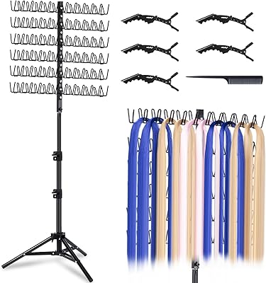 MIVERYEA Braiding Hair Rack Stand with 120 Pegs