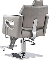 BarberPub Barber Chair Reclining Salon Chair 8132 (Silver Grey) — image 6