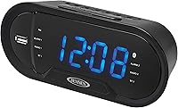 Jensen JCR-298 AM/FM Dual-Alarm Digital Clock Radio with Bluetooth — image 1