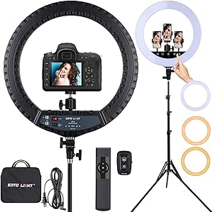 EOTO LIGHT 21-inch LED Ring Light with Tripod Stand Review
