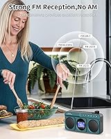 SEMIER Small Digital FM Radio Bluetooth Speaker — image 3