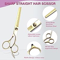 EOIFIV Hair Cutting Scissors Kit 11PCS Gold — image 4