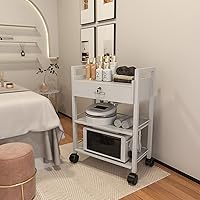Paddie Salon Beauty Cabinet Cart Trolley 3-Layer White — image 4