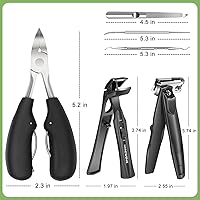 HANDWENG Toenail Clippers for Seniors Thick Nails 6-in-1 Set — image 7