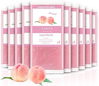 KARITE Peach Scented Paraffin Wax Beads, 10 Pack
