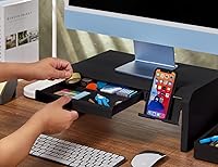 Bostitch Konnect Adjustable Monitor Riser with Drawer & Phone Holder — image 7