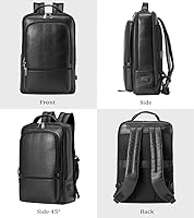 Genuine Leather Laptop Backpack for Men Women 15.6 Inch — image 5